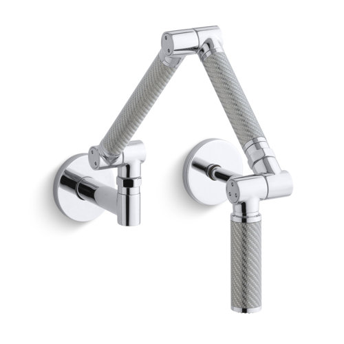 K6228C11CP Kohler Karbon Articulating TwoHole WallMount Kitchen